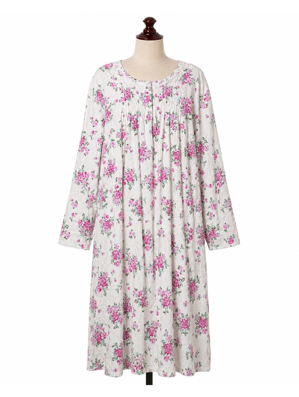Vintage 2X Floral Rose Nightgown 100% Cotton Cottagecore Coquette